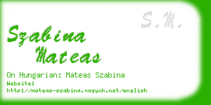 szabina mateas business card